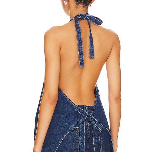 Hills Halter Top in Dark Denim and matching bottoms - Picture 4 of 6